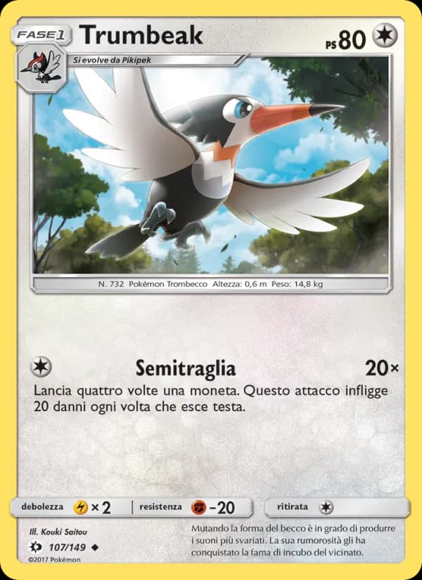 Trumbeak card in Italian
