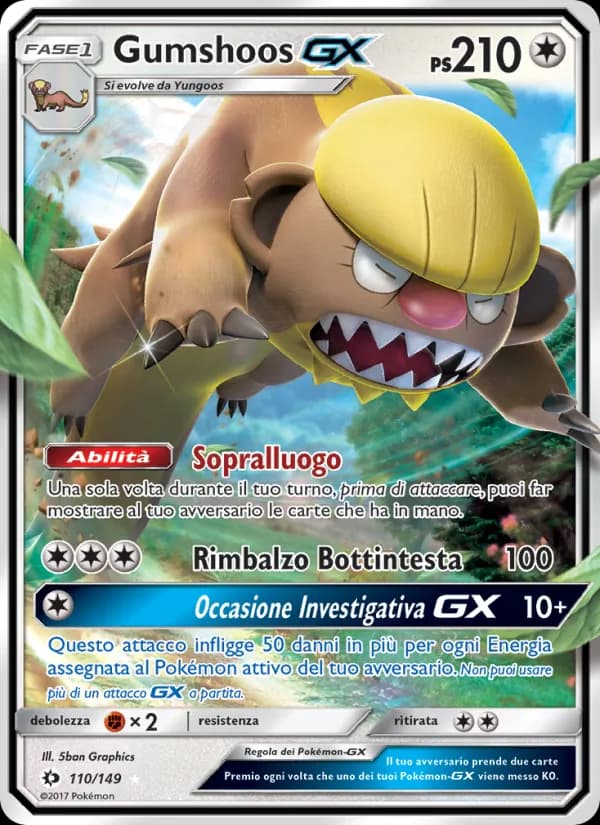 Gumshoos GX card in Italian