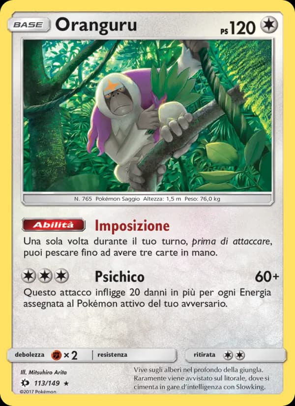 Oranguru card in Italian