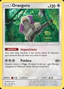 Oranguru card in Italian