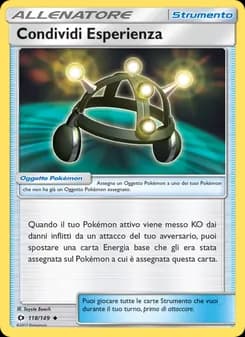 Condividi Esperienza card in Italian