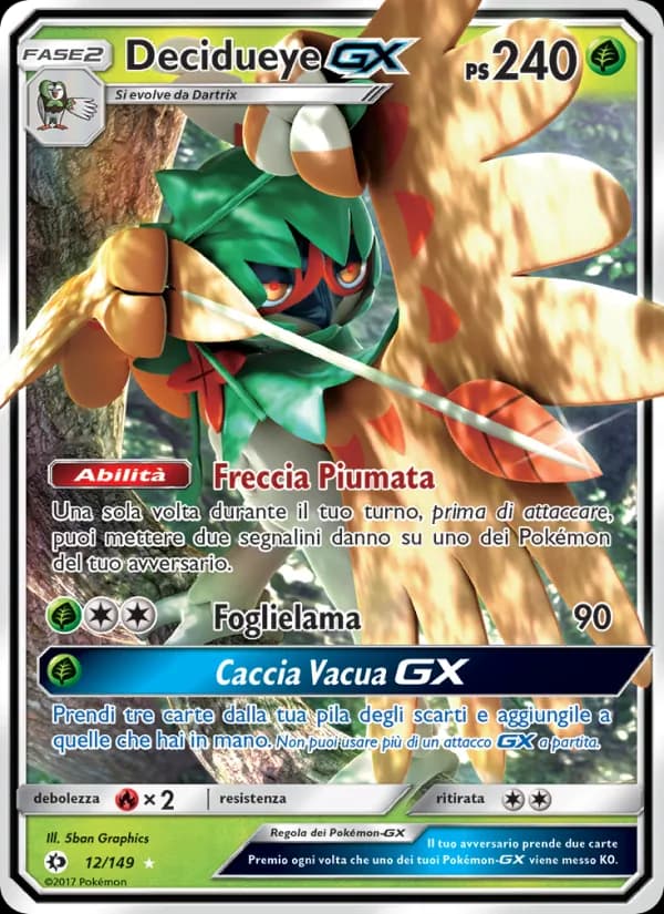 Decidueye GX card in Italian