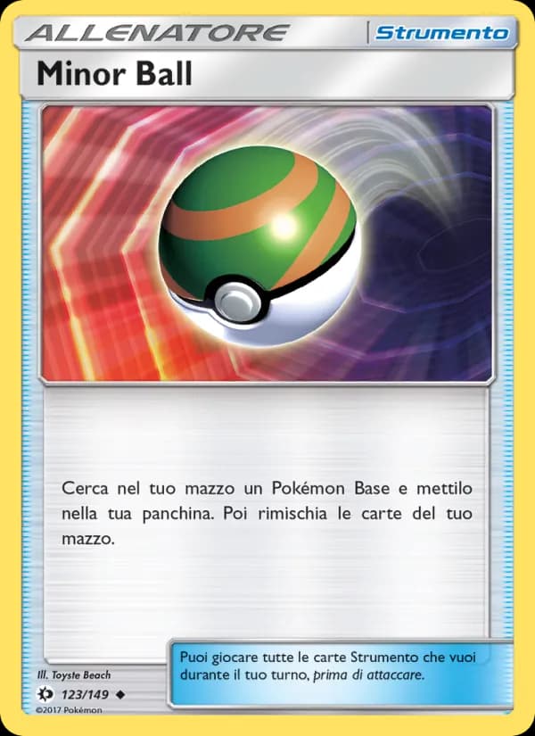 Minor Ball card in Italian