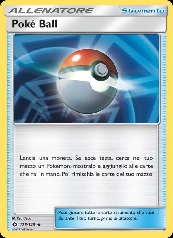 Poké Ball card in Italian