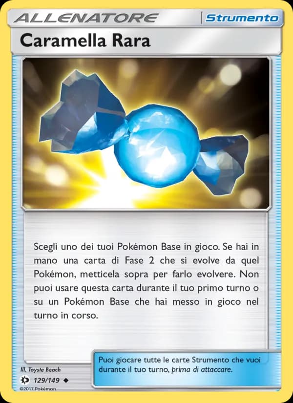 Caramella Rara card in Italian