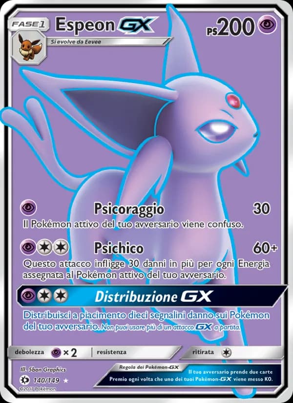 Espeon GX card in Italian