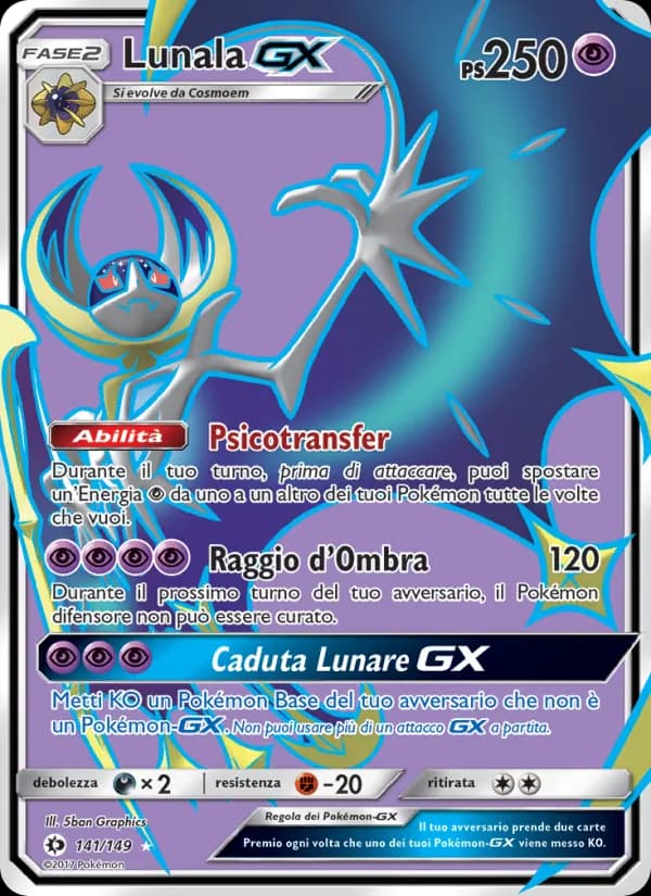 Lunala GX card in Italian