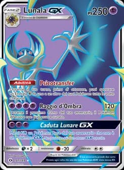 Lunala GX card in Italian