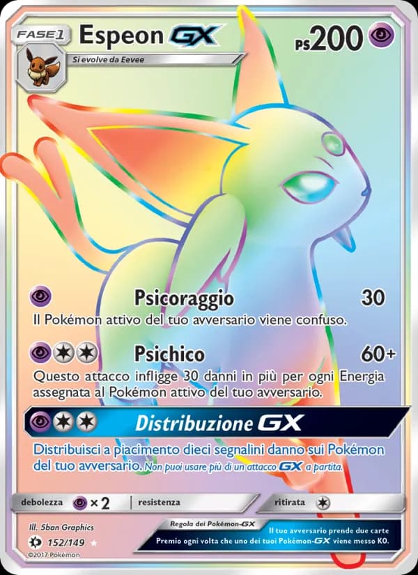 Espeon GX card in Italian
