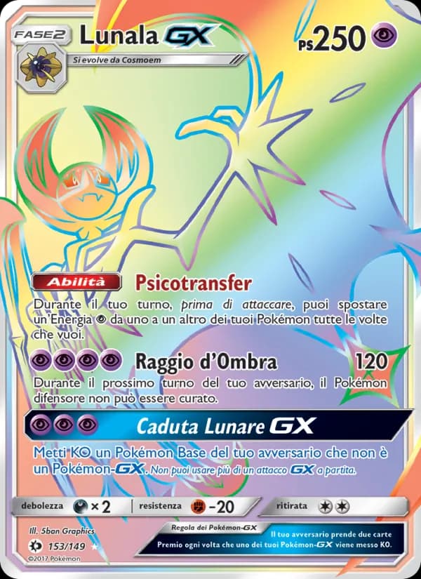 Lunala GX card in Italian
