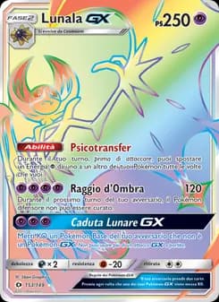 Lunala GX card in Italian