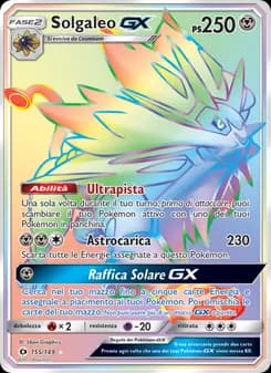 Solgaleo GX card in Italian