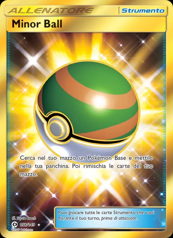 Minor Ball card in Italian