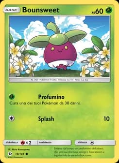 Bounsweet card in Italian