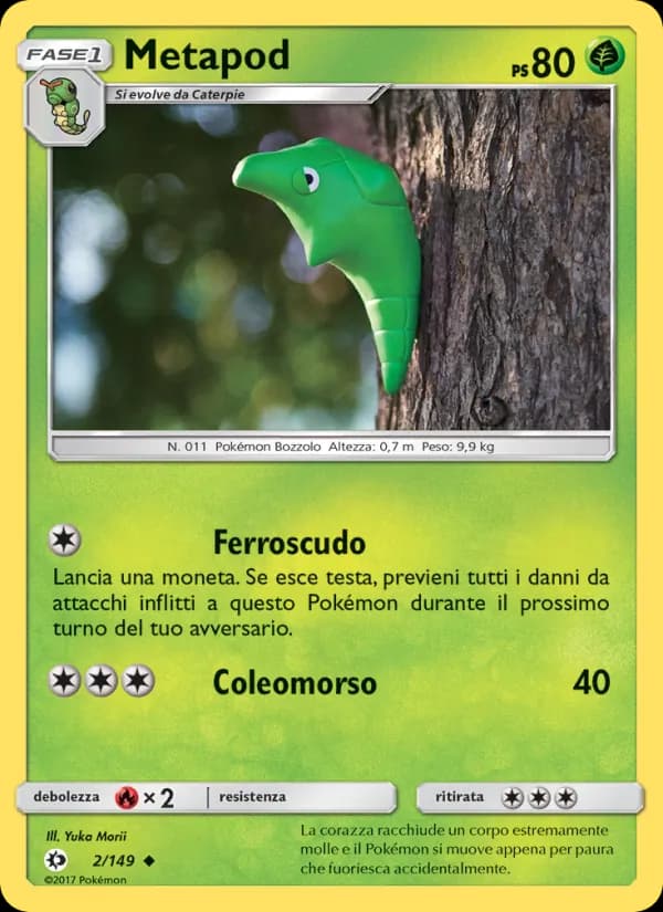 Metapod card in Italian
