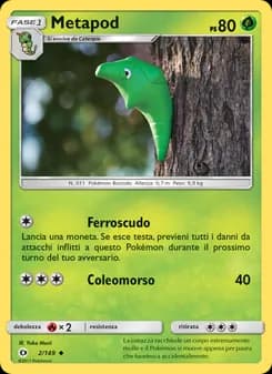 Metapod card in Italian