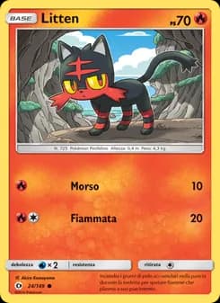 Litten card in Italian