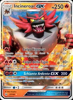 Incineroar GX card in Italian