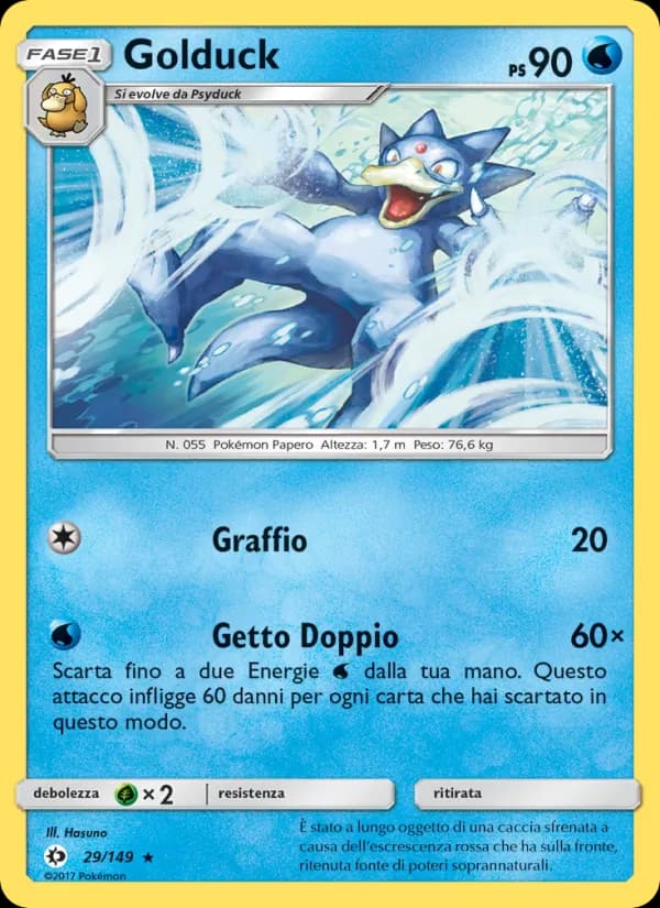 Golduck card in Italian