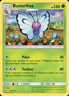 Butterfree card in Italian
