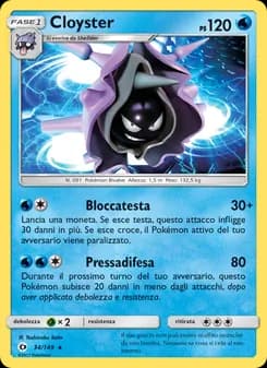 Cloyster card in Italian