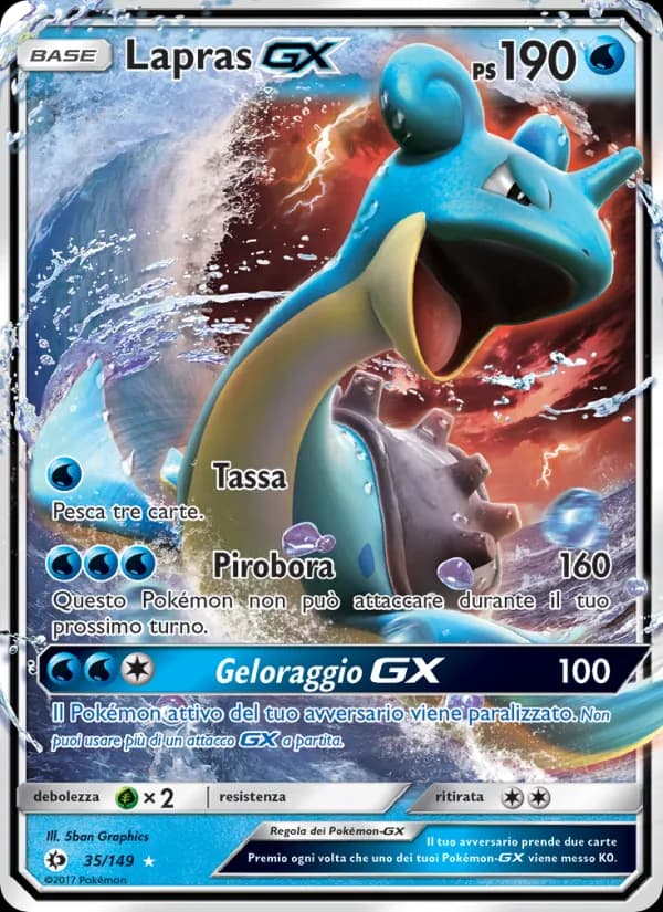 Lapras GX card in Italian
