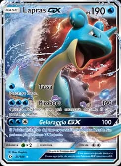 Lapras GX card in Italian