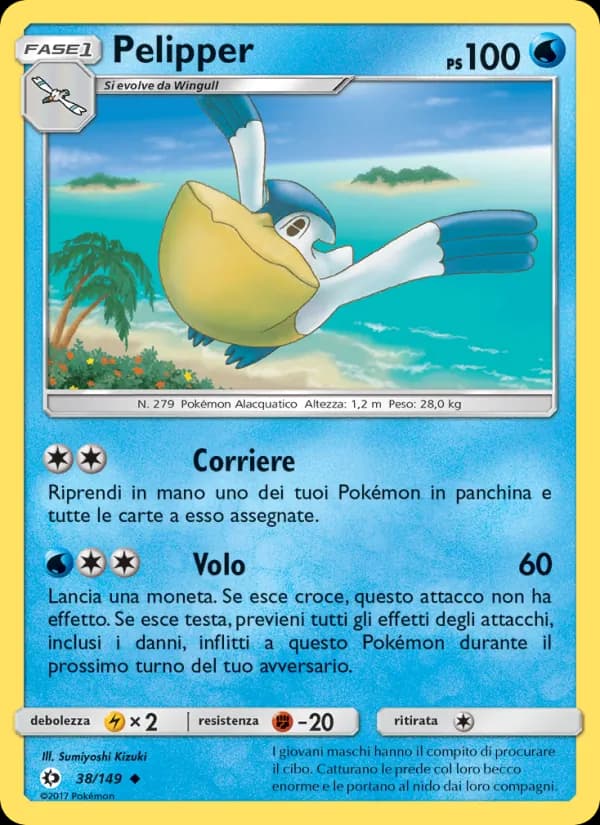 Pelipper card in Italian