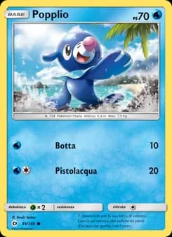 Popplio card in Italian