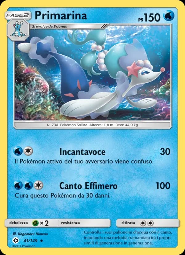 Primarina card in Italian