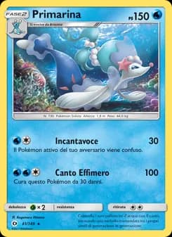 Primarina card in Italian