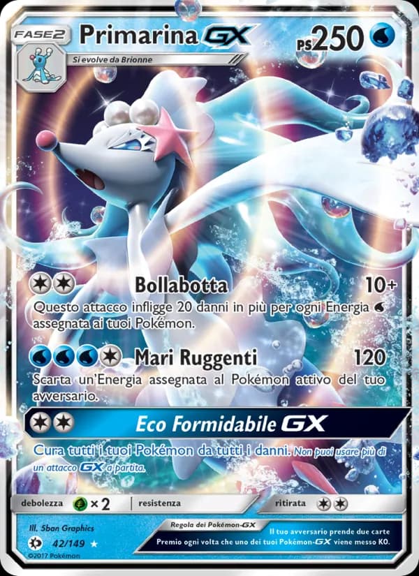 Primarina GX card in Italian