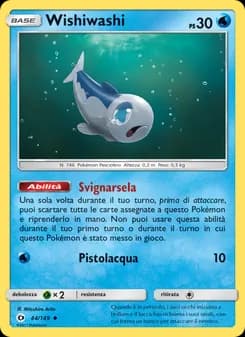 Wishiwashi card in Italian