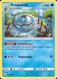 Araquanid card in Italian