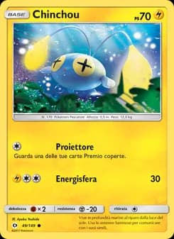 Chinchou card in Italian
