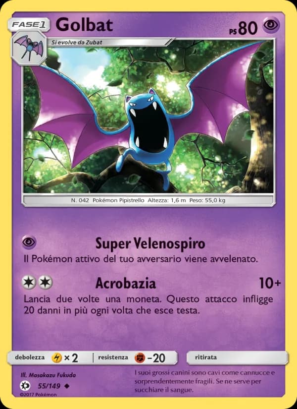 Golbat card in Italian