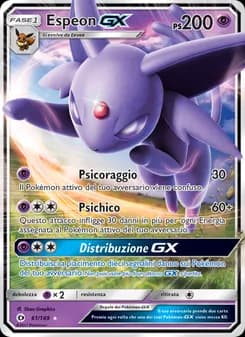 Espeon GX card in Italian