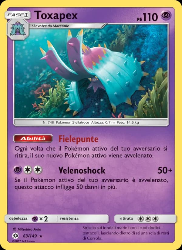 Toxapex card in Italian