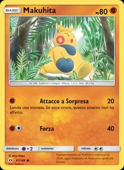 Makuhita card in Italian