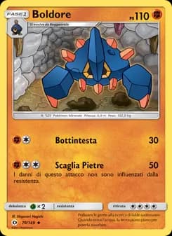 Boldore card in Italian