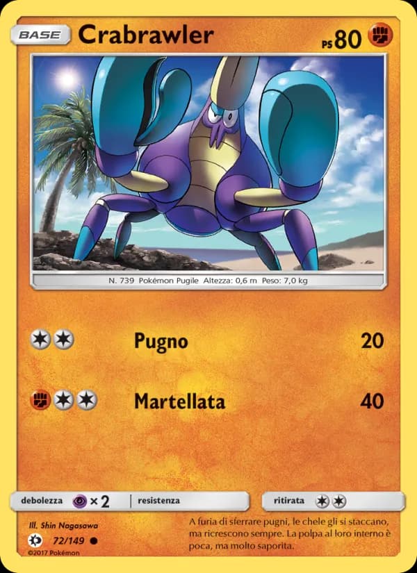 Crabrawler card in Italian