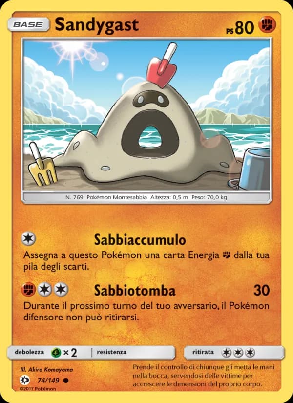 Sandygast card in Italian