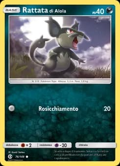 Rattata di Alola card in Italian