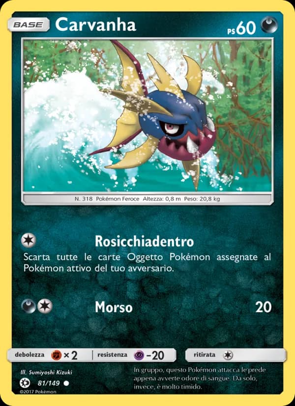 Carvanha card in Italian