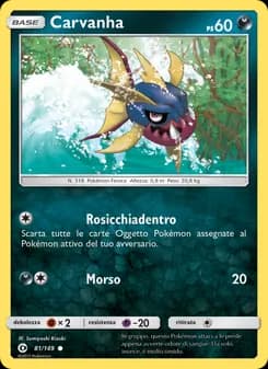 Carvanha card in Italian