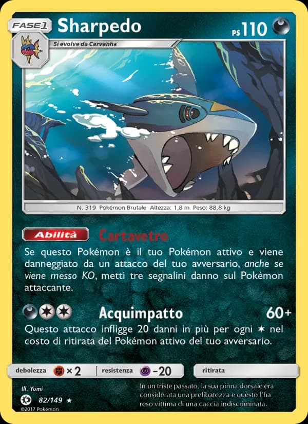 Sharpedo card in Italian