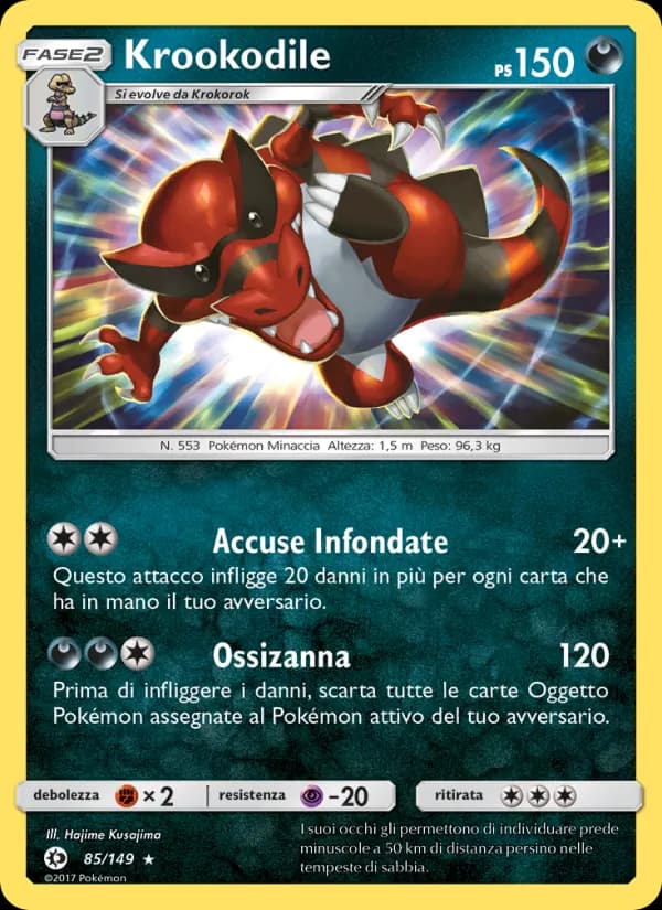 Krookodile card in Italian