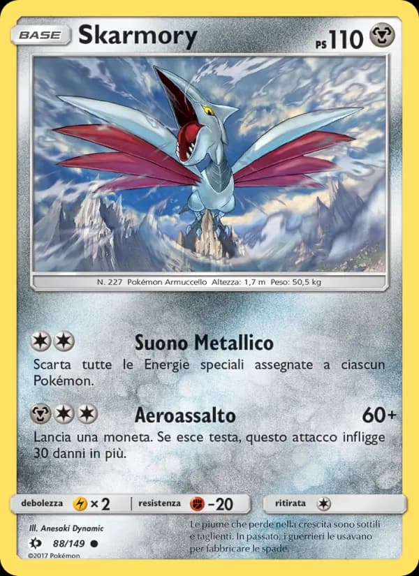 Skarmory card in Italian