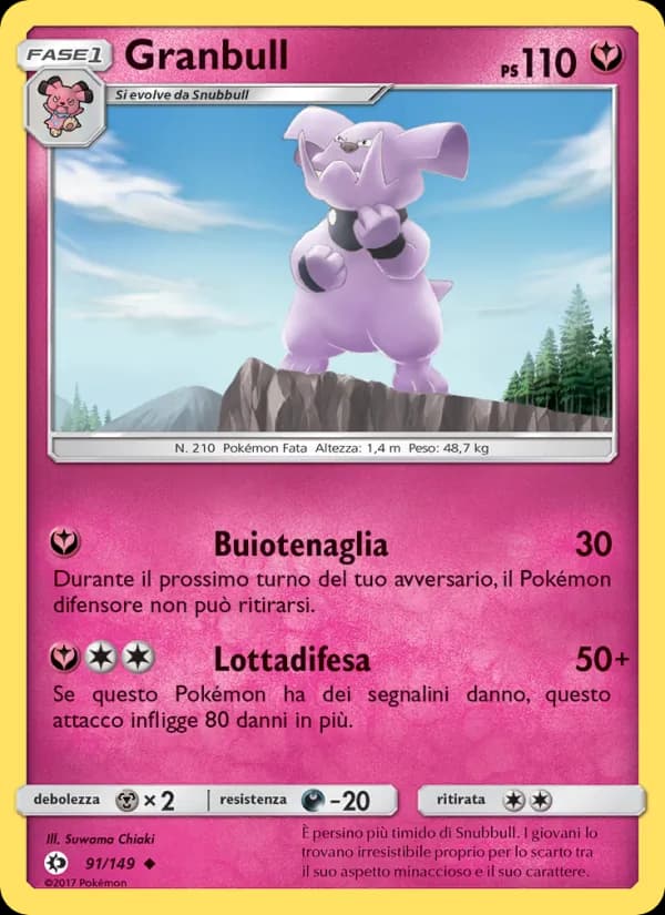 Granbull card in Italian