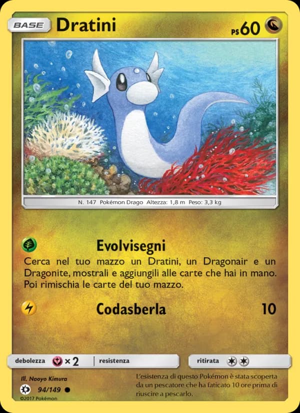 Dratini card in Italian